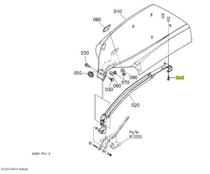 Kubota K1253-54510 Tapping Screw | OEM Hood & Bonnet Fastener