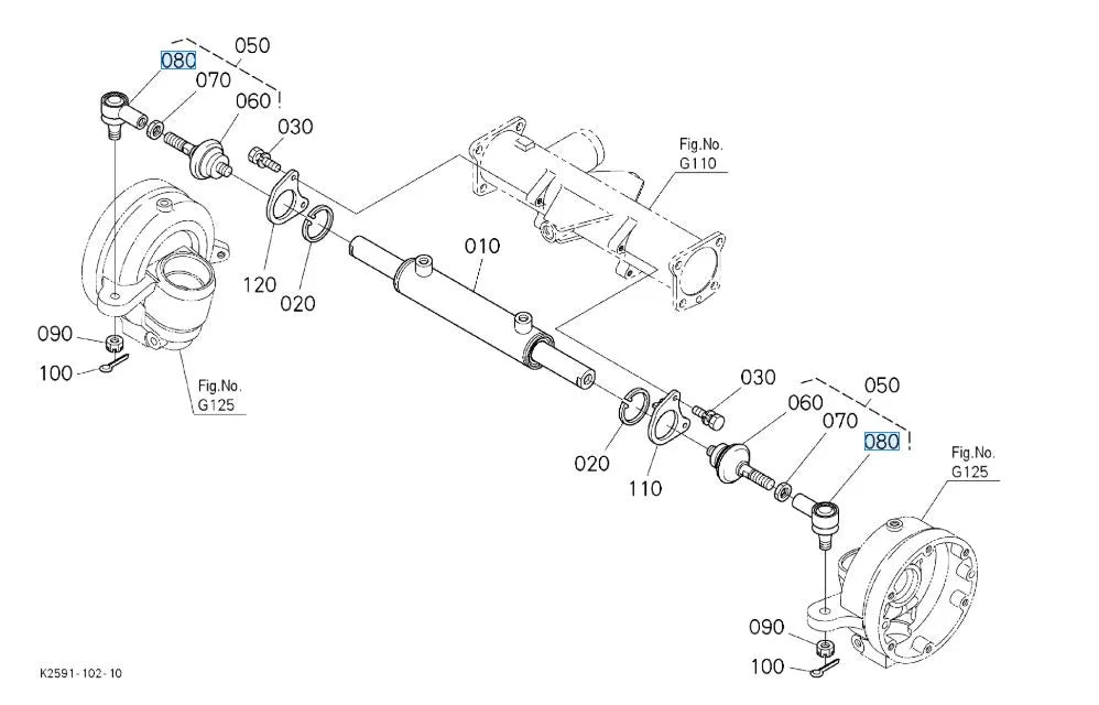 Kubota Front Propeller Shaft Coupling K2561-14113 - Genuine OEM Part for BX Series Tractors