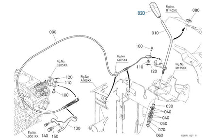 Kubota K2581‑45214 GRIP, ACCEL LEVER | Accelerator Lever Grip for BX‑Series Tractors