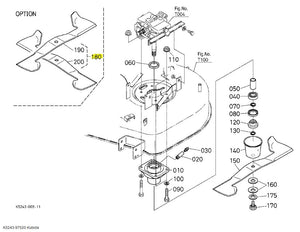 Kubota K5243-97520 Blade Kit | OEM Replacement for RC42-GZD, GZD15-HD, and More