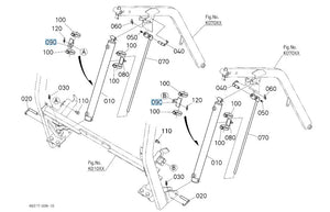 Kubota K6317-64570 Plate (Cylinder) for GCK-G26HD3 Lift System | OEM Hydraulic Mount