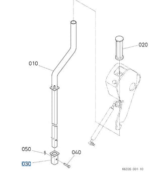 Kubota K6327-63332 Stopper (Lever) for K07000 Lower Lift Arm | OEM Part