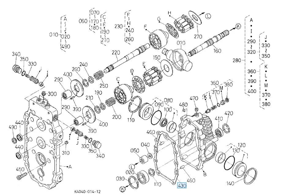 Kubota K7001-39550 Gasket - Genuine HST Transmission Seal for F-Series Mowers