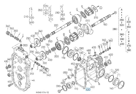 Kubota K7001-39550 Gasket - Genuine HST Transmission Seal for F-Series Mowers