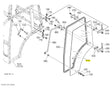 Kubota Left Door Glass 6C230-72112