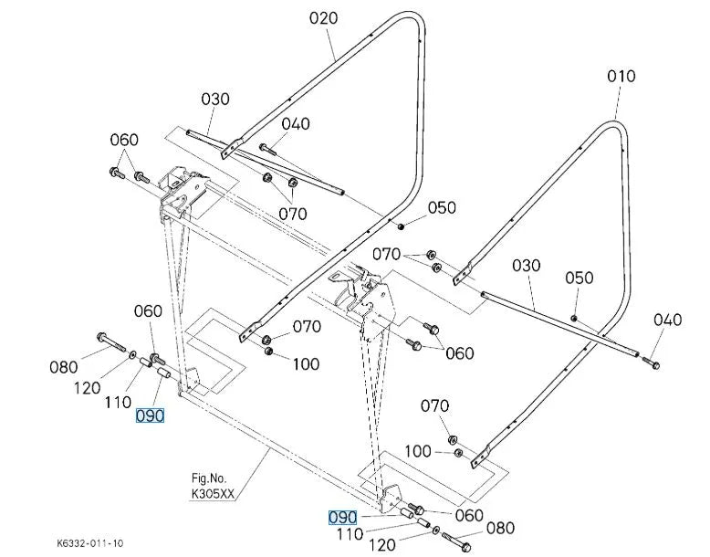 Kubota Lock Collar K6312-64243 | Genuine OEM Grass Catcher Part