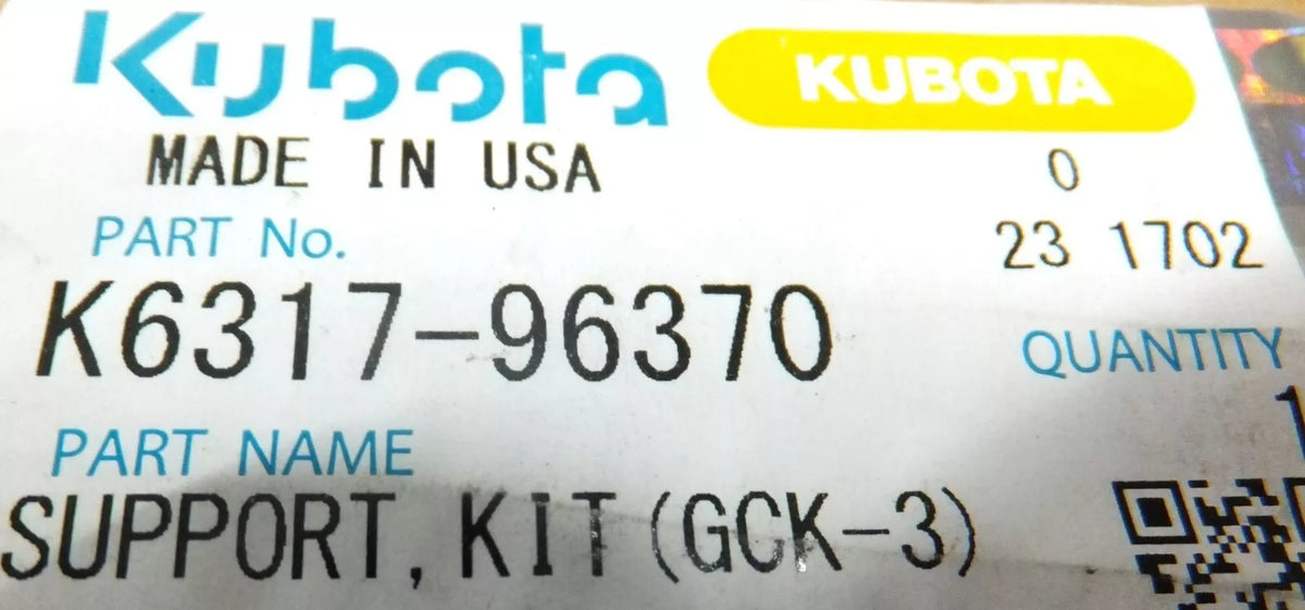 Kubota Lower Lift Arm Reinforcement Kit K631796370 | Fits GCK-G26HD3 Grass Collector