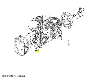 Kubota Magnetic Plug 35880-21570 - Genuine Replacement for Transmission and Front Cases