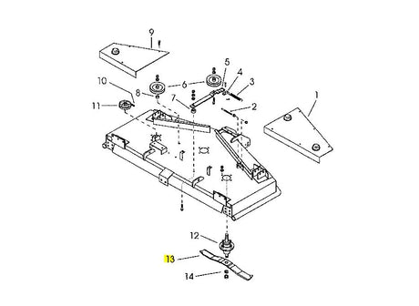 Kubota Mower Blade 70050-94599 - OEM Replacement for RC60R-F30A & RC72R-F30A