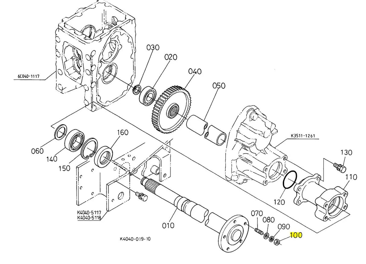 Kubota Nut 02018-50100 | OEM Fastener for Seats, Axles, and Cooling Fans