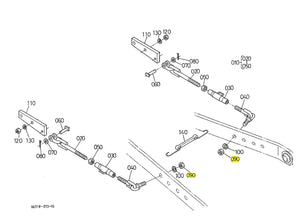 Kubota Nut 02074-50160 | OEM Fastener for 3-Point Linkages, Rear Axles, and Wheels
