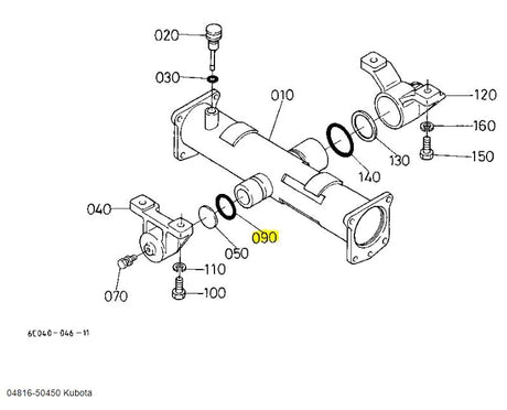 Kubota O-Ring 04816-50450 - OEM Seal for Front Axle, Steering & Hydraulic Lift Arms