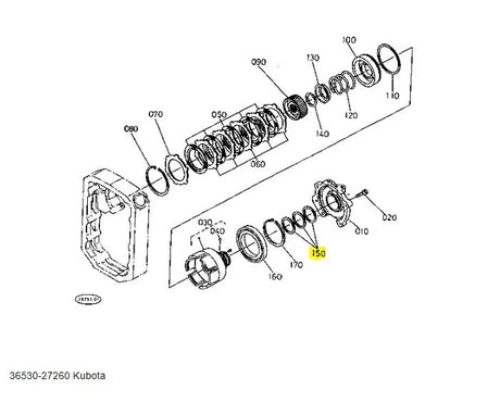 Kubota OEM Sealing Ring (36530-27260) - Transmission & PTO Seal