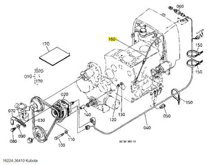 Kubota Oil Gauge - OEM Engine-Block Part for Models A-155, A-175, A-195, GB Series & More