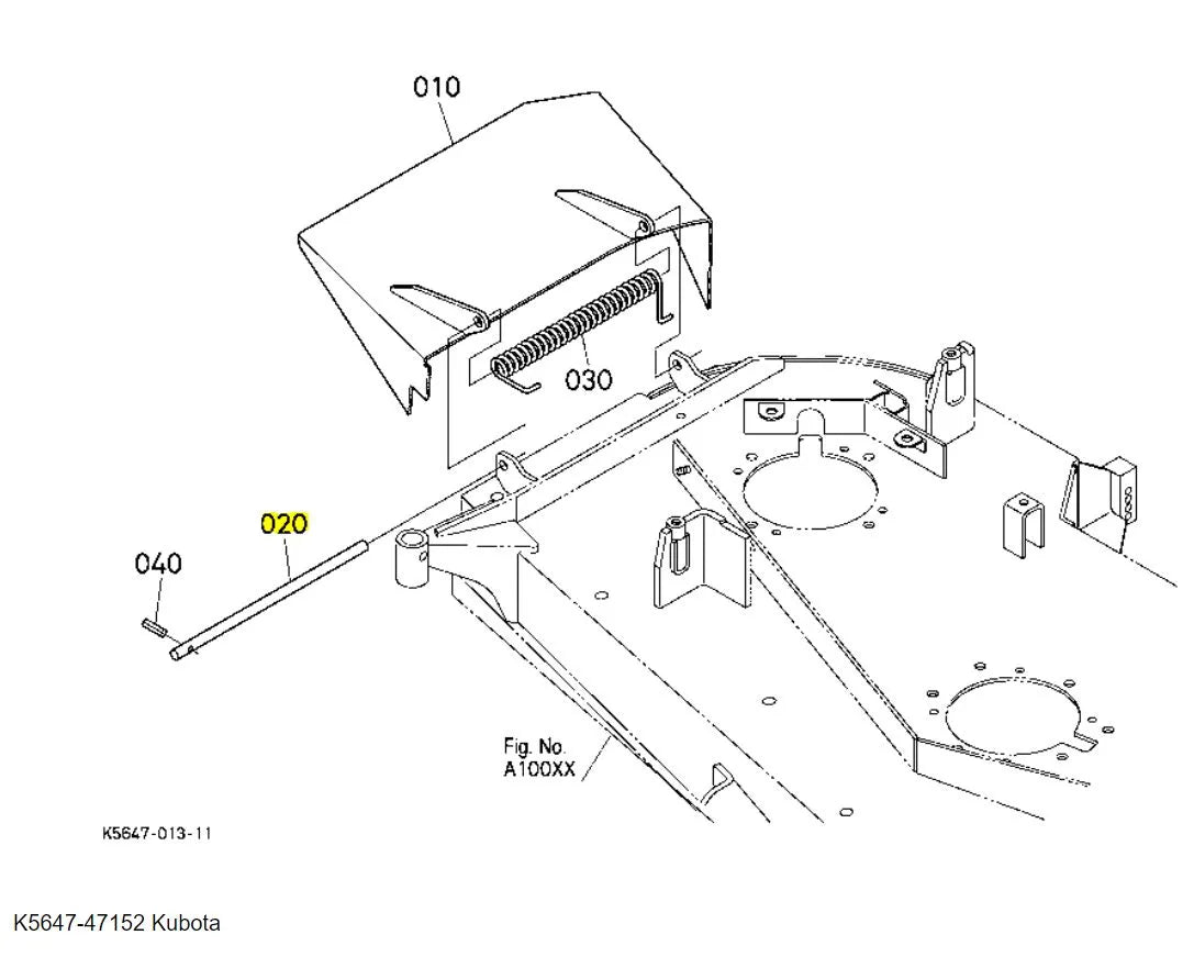Kubota Pin Discharge K5647-47152 | Reliable Replacement for Discharge Covers