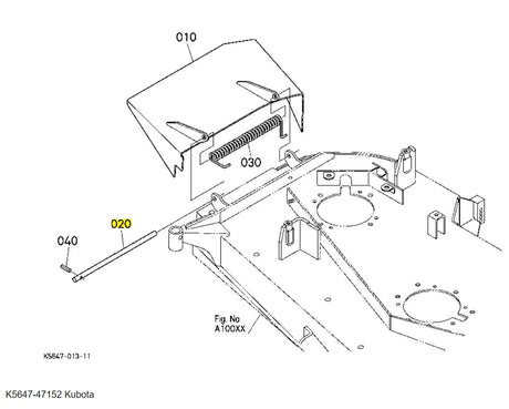 Kubota Pin Discharge K5647-47152 | Reliable Replacement for Discharge Covers
