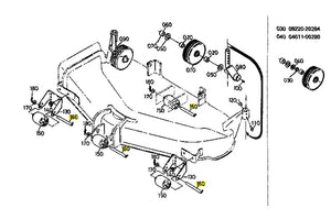 Kubota Pin Gauge Wheel 70720-46183 - OEM Replacement for Mower Decks