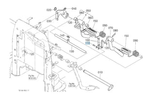 Kubota Pin Joint 05122-50814 - Genuine OEM Hinge Pin for Seats, Levers, and Duct Assemblies