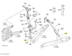 Kubota Pin Joint 05122-51250 - OEM Lift Rod, Brake Pedal & Control Lever Pin
