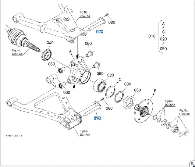 Kubota Rear Knucle Pin (K759117873) RTV X-Series 