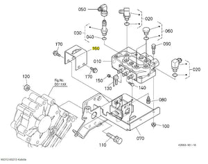 Kubota Plate Lever Guide K6312-65213 | Reliable Replacement for G23-LD Control Valve