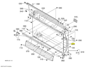 Kubota Plate Rear K6073-63774 | Genuine Replacement for GCK500HD Series