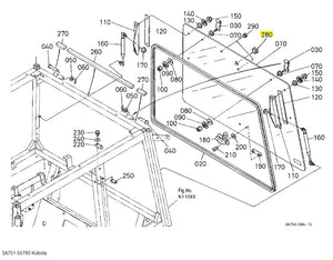 Kubota Plug 3A751-55780 – OEM Rear Window Plug for Cabin Tractors