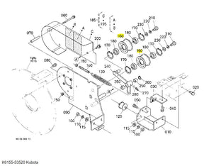 Kubota Pulley Tension K6155-53520 | Reliable Blower Tension Pulley for GCK72-F36