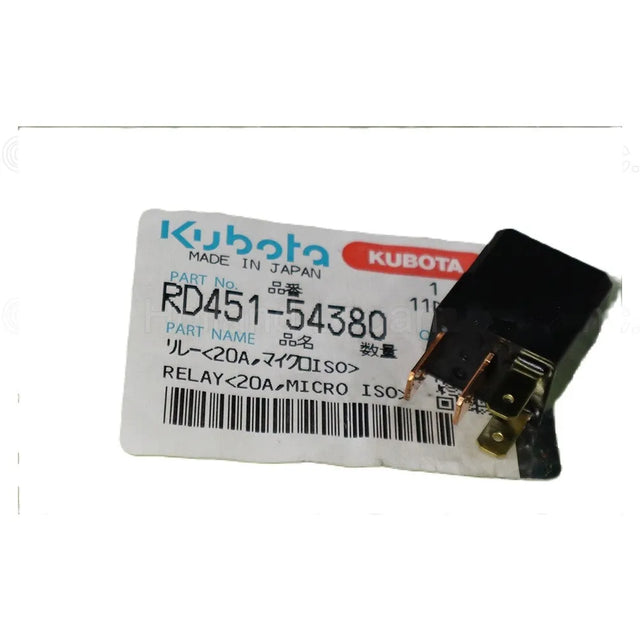 Kubota Relay 20A Micro ISO RD451-54380 | Durable Replacement for Multiple Kubota Models