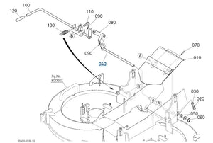 Kubota Rod (Plate Jump) - K5455‑98120 for RCK48 / RCK54 Jump Plate Assemblies (G231)