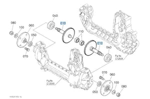 Kubota Shaft Gear (65T) K1253-14396 - Genuine Rear Axle Gear Shaft for GR Series Ride-On Mowers