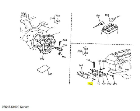 Kubota Snap Pin 05515-51600 - OEM Snap Retainer for Drawbars & Linkages