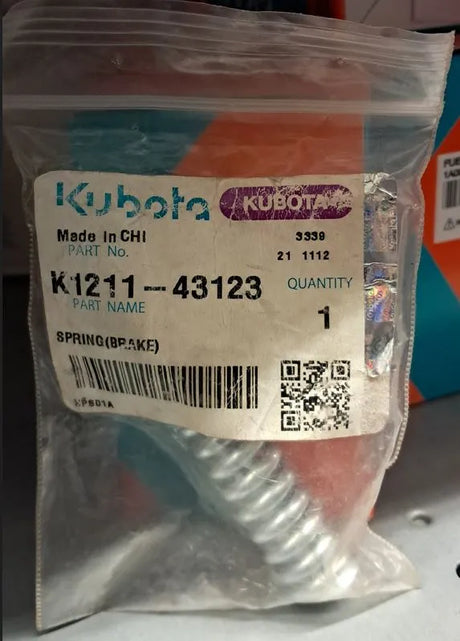 Kubota K1211-43123 Brake Spring | Genuine OEM Brake Rod Spring