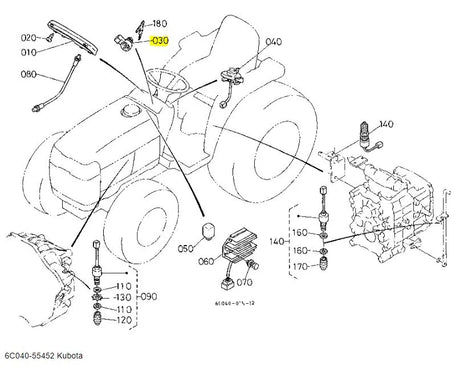 Kubota Starter Switch 6C040-55452 