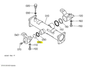 Kubota Thrust Collar 37410-56180 - Front Differential & Axle Case OEM Part
