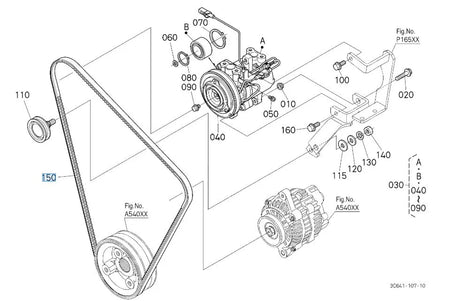 Kubota V‑Belt 3C651‑79320 - OEM Multi‑Purpose Drive Belt