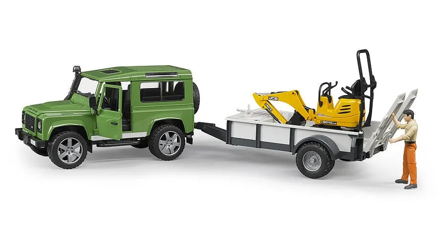 Bruder Landrover Defender With JCB