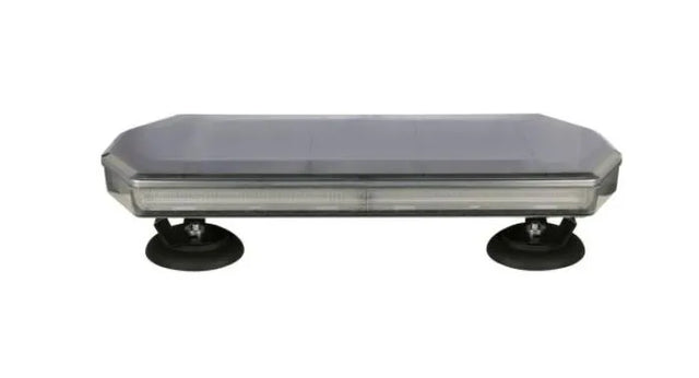 LED Global 600mm Amber Flashing Magnetic Warning Bar - Smoked Lens, 26 Flash Patterns, IP67