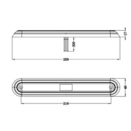 LED Global 9-33 Volts LED Slim Tail Light Pair