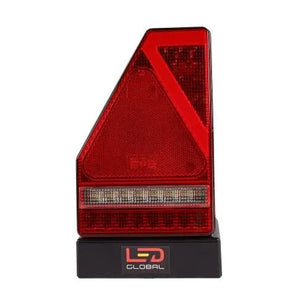 LED Global 9-33V LED Triangular Combination Tail Light with Built-In Smart Resistor (LH)