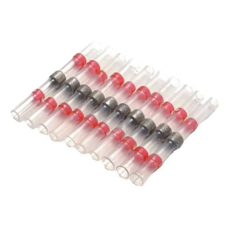 LED Global Red Heat Shrink Terminals With Solder 30pck 
