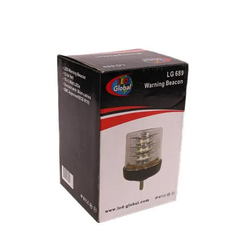 LED Global One Bolt Clear Lens Warning Beacon