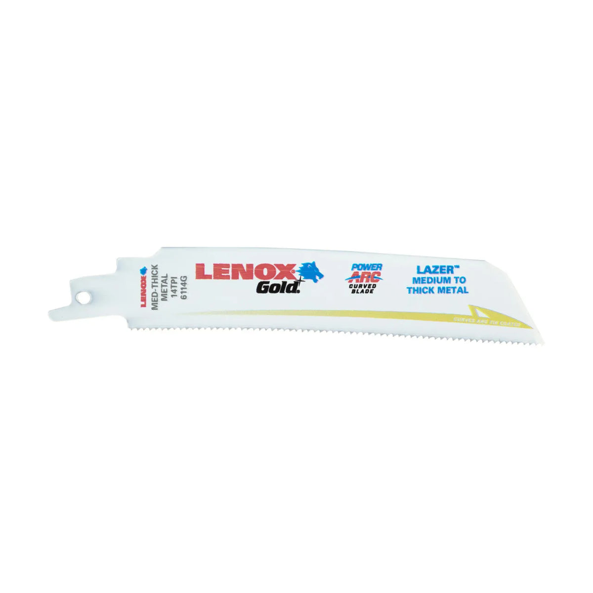 Lenox 6" 14 TPI Gold T2™ Reciprocating Saw Blades for Metal 152mm- 5 Pack | Titanium Coated
