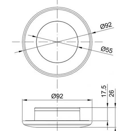 LED Global 12/30V LED Round Interior Light 140 Lumen