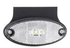 LED Oval Marker Light with Bracket WHITE