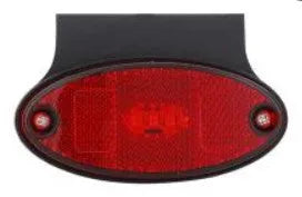 LED Oval Marker Light with Bracket RED
