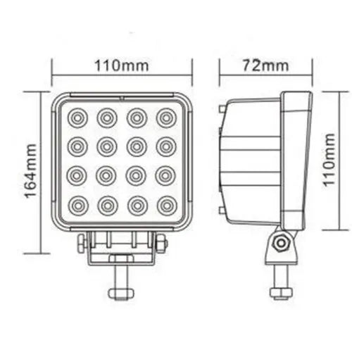 LED Global LG860 48 Watt Square LED Work Light
