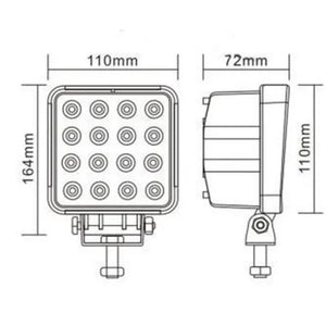 LED Global LG860 48 Watt Square LED Work Light