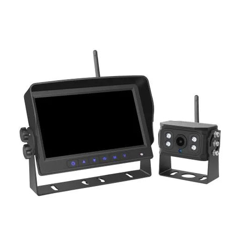 7" AHD Rear View Wireless Camera System - 1080p Night Vision with 4-Channel Monitor