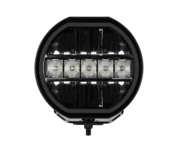 LED Global 7" LED Driving Light with Boost Function - 9600 Lumens, White/Amber Position Light